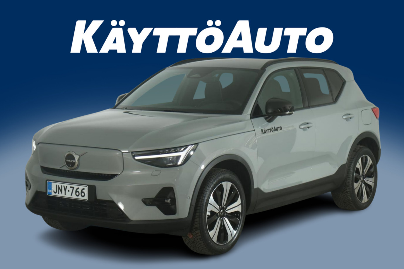 Esittelykuva Volvo EX40 täyssähköautosta.