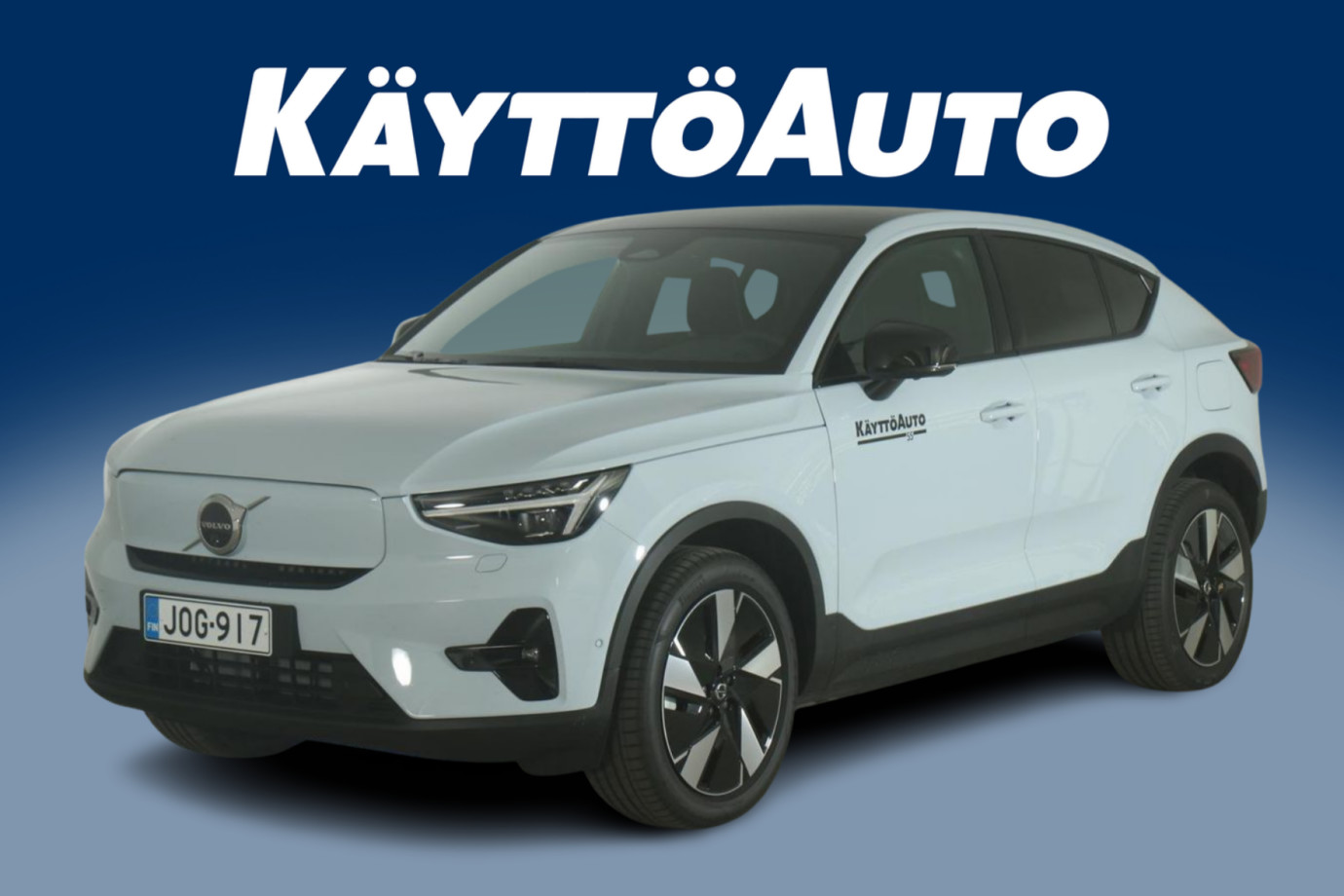 Esittelykuva Volvo EC40 täyssähköautosta.