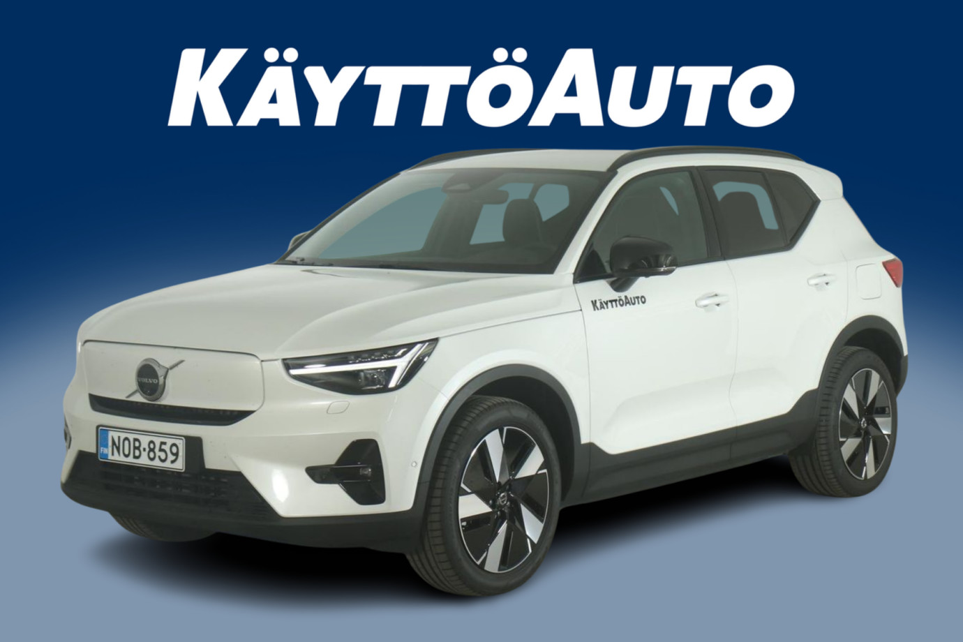 Esittelykuva Volvo EX40 täyssähköautosta.
