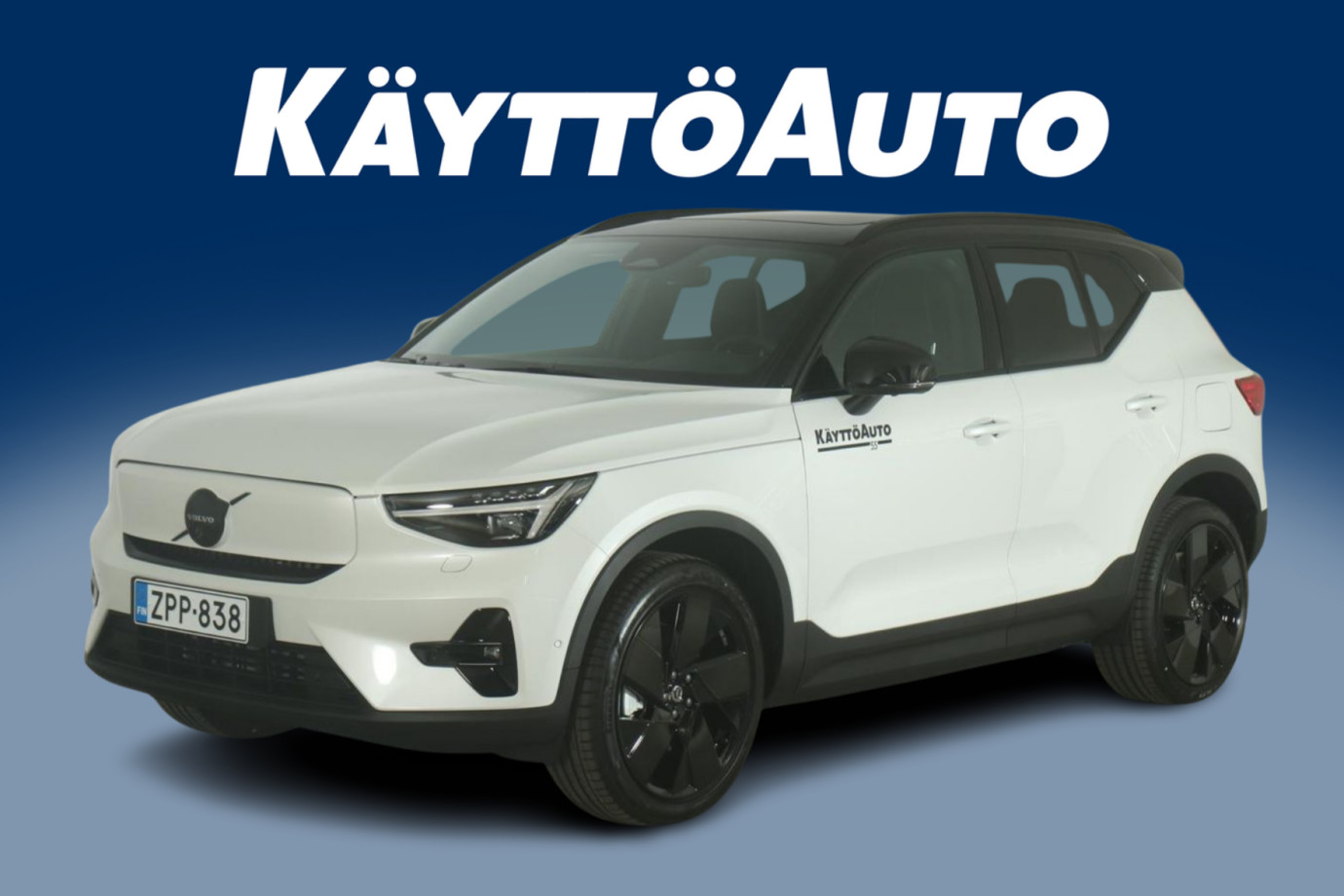 Esittelykuva Volvo EX40 täyssähköautosta.