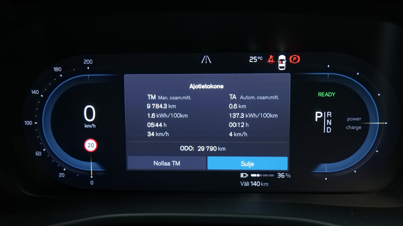 Esittelykuva Volvo XC40 täyssähköautosta.