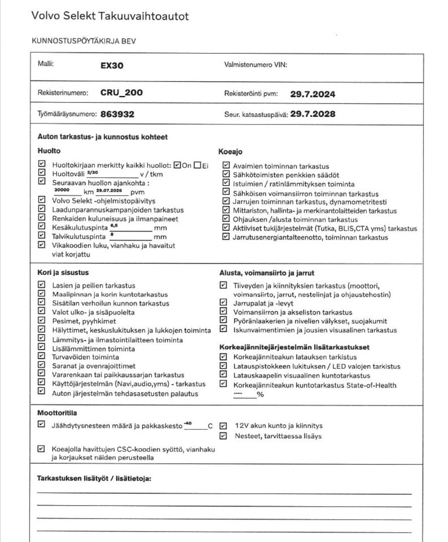 Esittelykuva VOLVO EX30 täyssähköautosta.