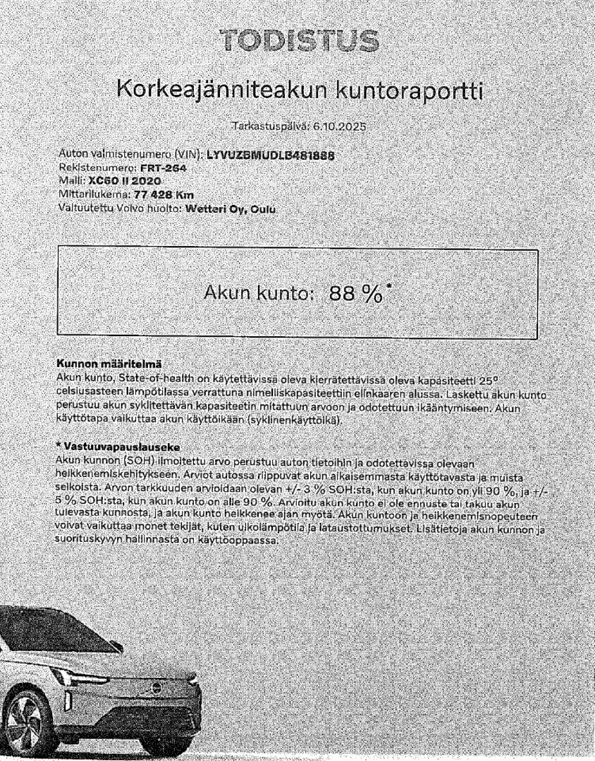 Esittelykuva VOLVO XC60 lataushybridiautosta.