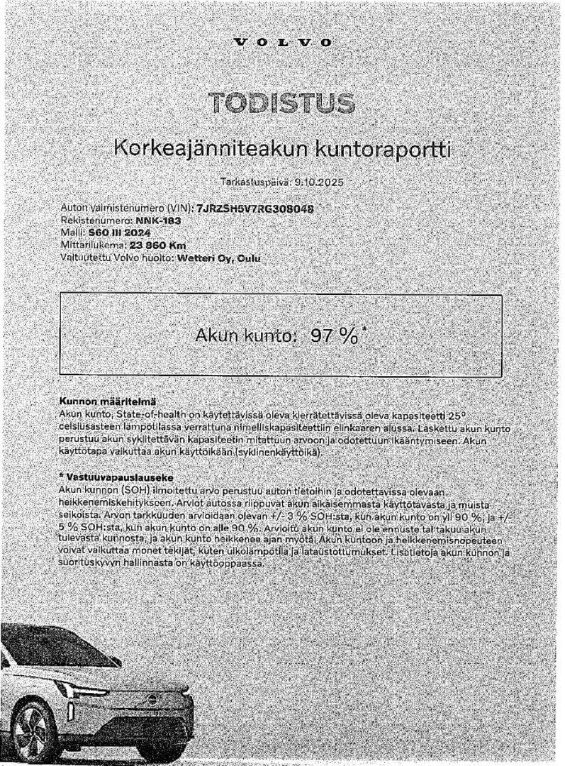Esittelykuva VOLVO S60 lataushybridiautosta.