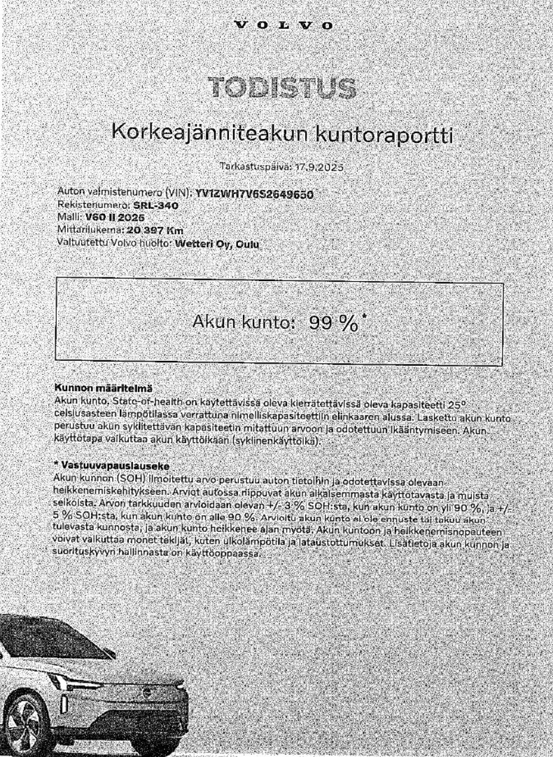 Esittelykuva VOLVO V60 lataushybridiautosta.