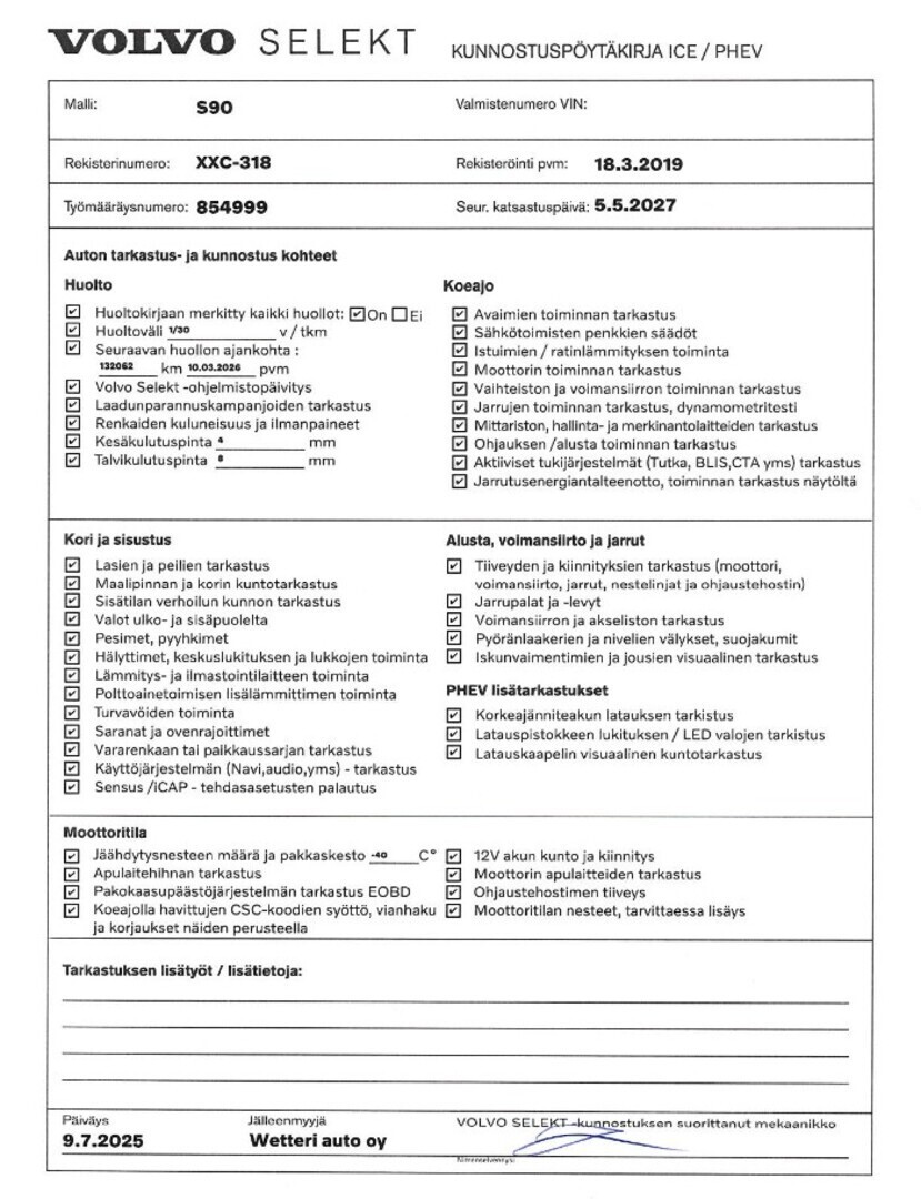 Esittelykuva VOLVO S90 lataushybridiautosta.