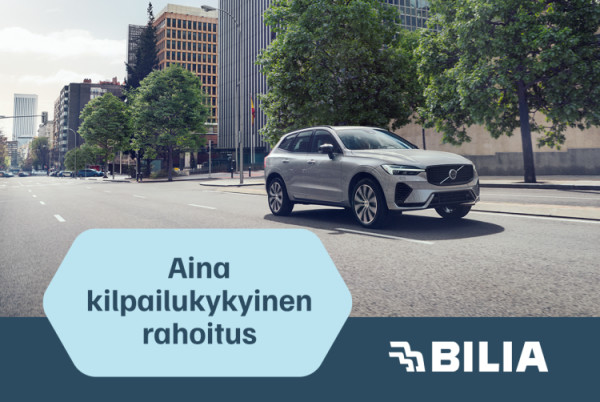 Esittelykuva Volvo XC40 täyssähköautosta.