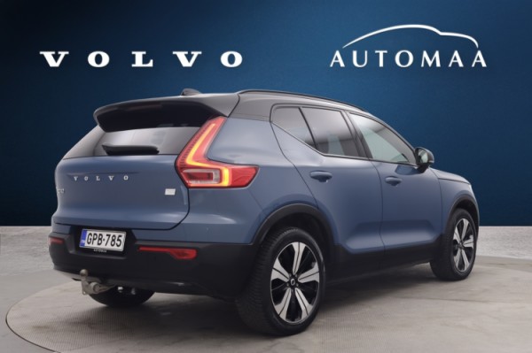 Esittelykuva VOLVO XC40 täyssähköautosta.
