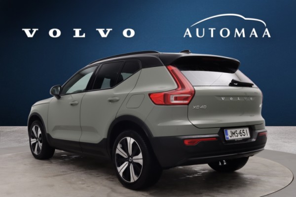 Esittelykuva VOLVO XC40 täyssähköautosta.