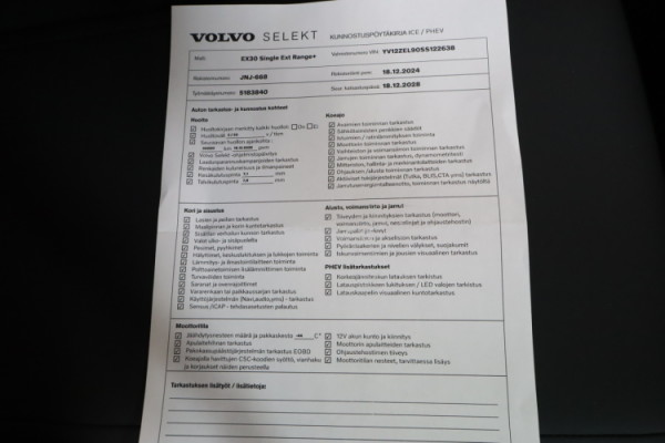 Esittelykuva VOLVO EX30 täyssähköautosta.