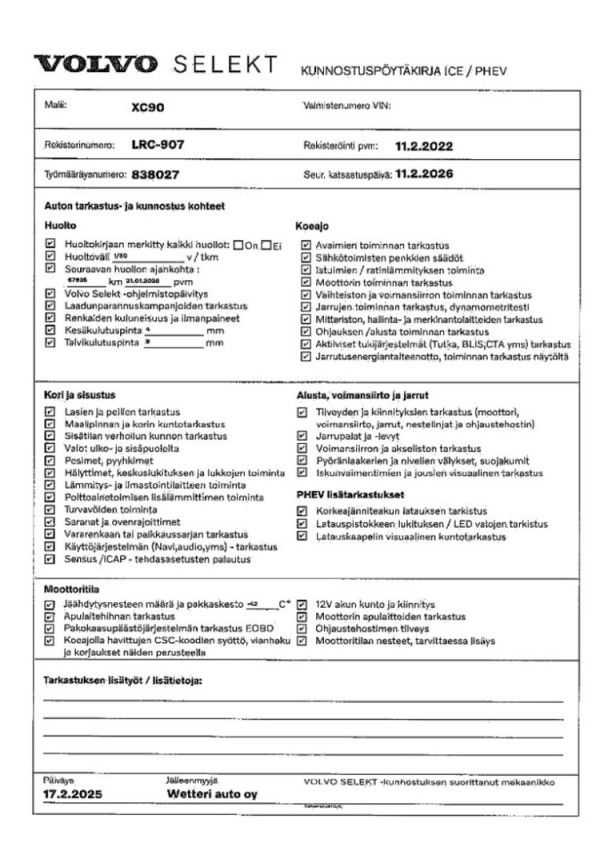 Esittelykuva VOLVO XC90 lataushybridiautosta.