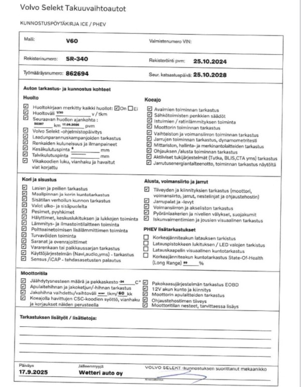 Esittelykuva VOLVO V60 lataushybridiautosta.