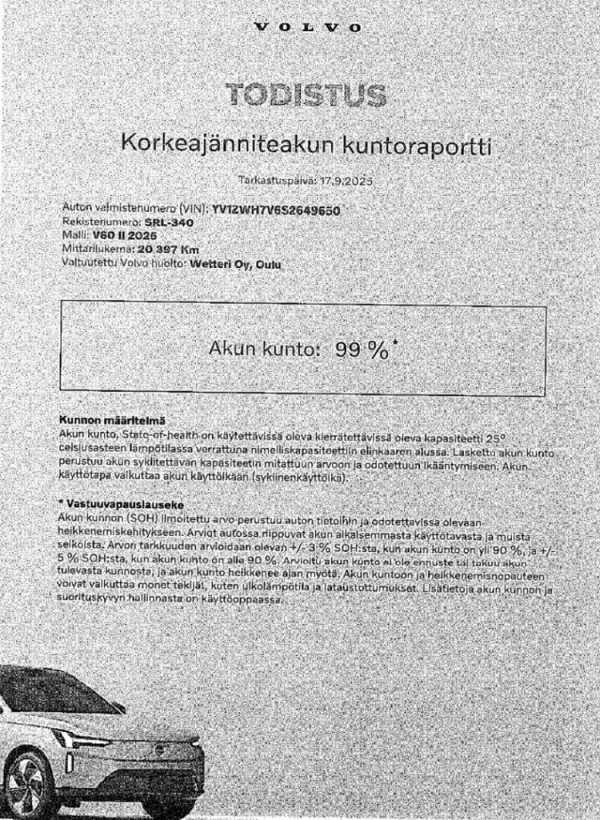 Esittelykuva VOLVO V60 lataushybridiautosta.