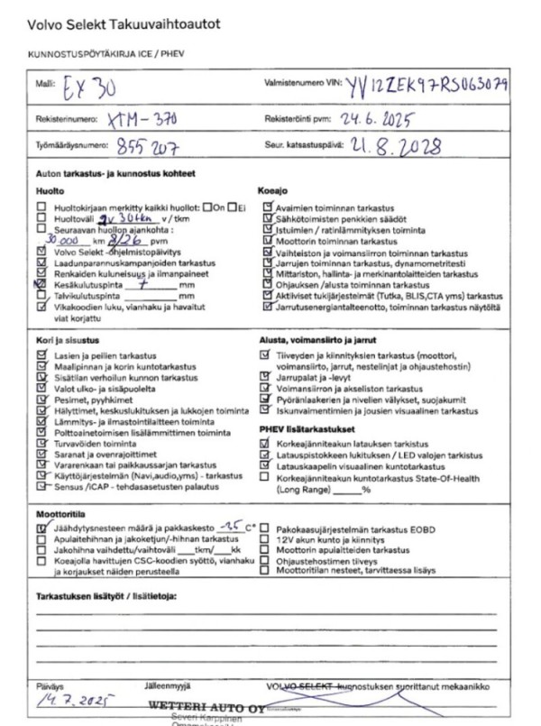 Esittelykuva VOLVO EX30 täyssähköautosta.
