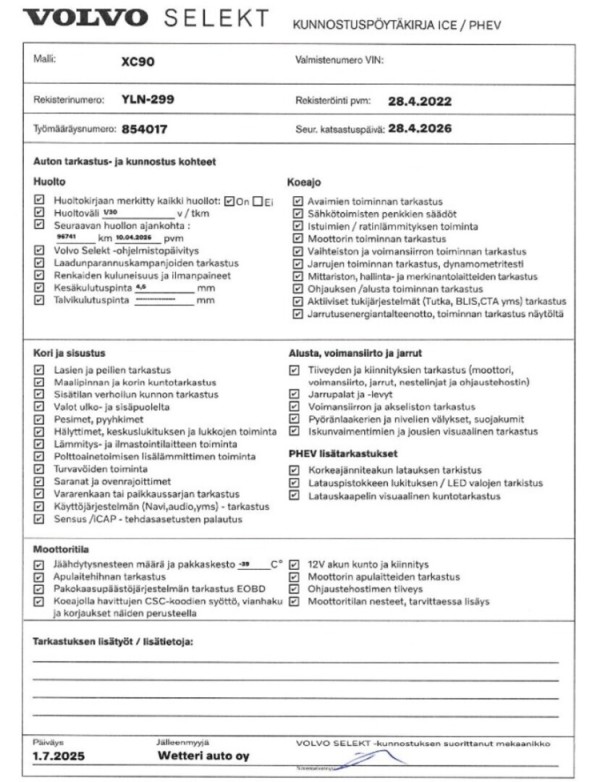 Esittelykuva VOLVO XC90 lataushybridiautosta.